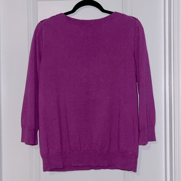⚡️ 3 for $30 ⚡️ JC Penney 3/4 Sleeve Cashmere Blend Sweater - Picture 4 of 7